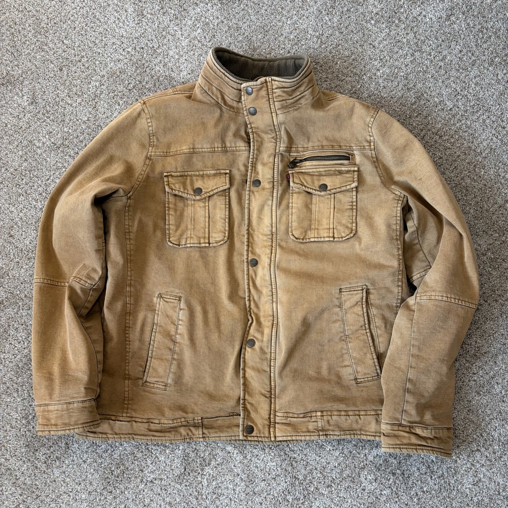 Levi Heavyweight Tan Workwear Jacket - Durable Canvas Coat
